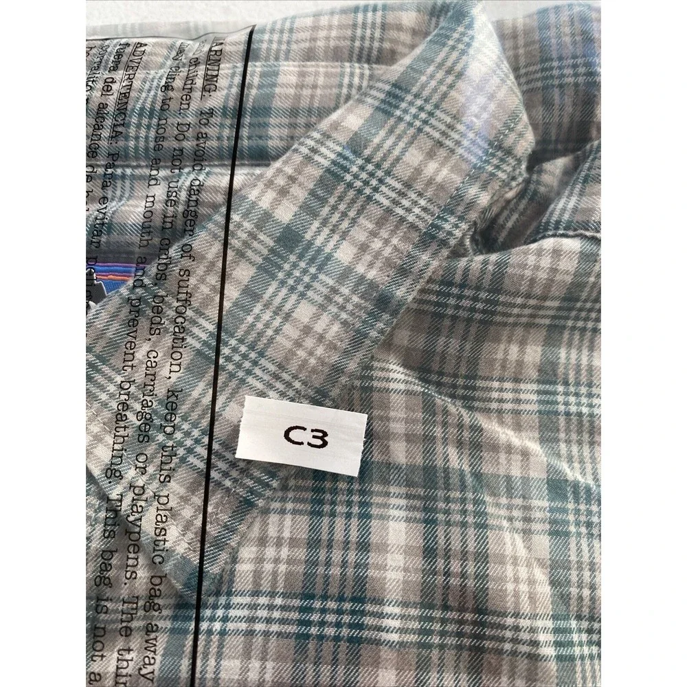 Patagonia‎ Fjord Flannel Long Sleeve Button Up Shirt Mens Size M